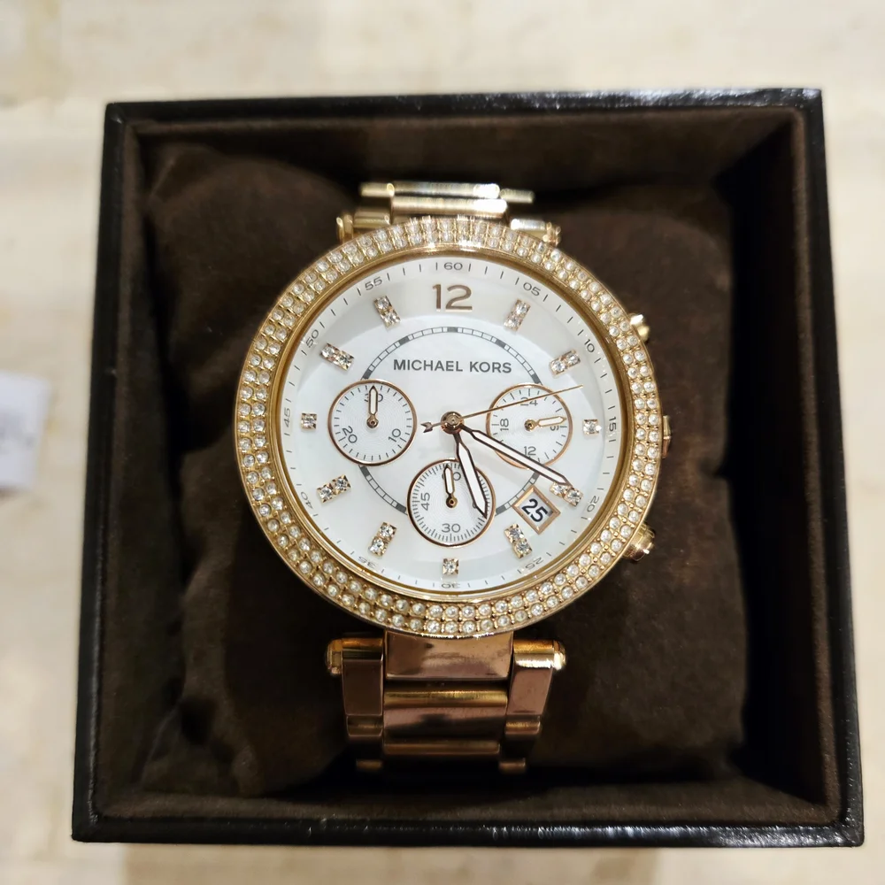 Michael Kors Designer Parker Rose Gold-Tone Watch MK5491 Excellent Condition - Picture 2 of 8